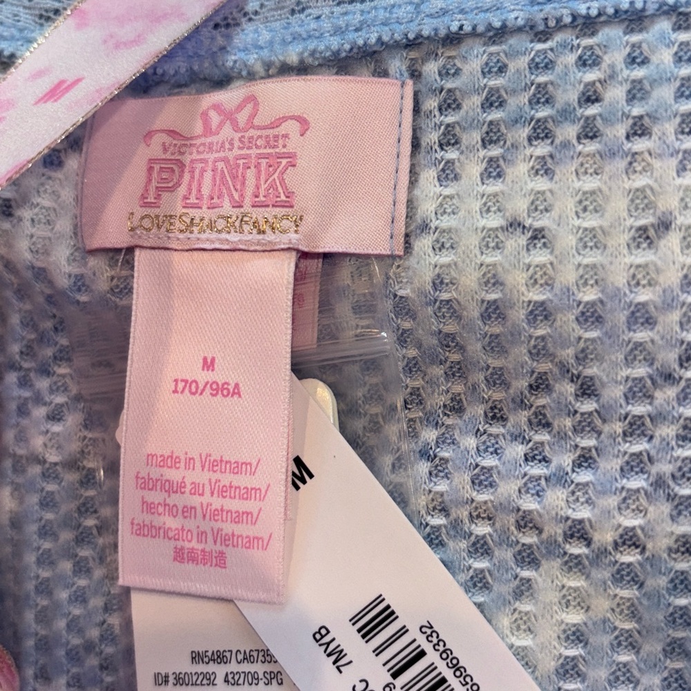 LoveShackFancy X PINK Waffle Knit Pajama Set - Picture 5 of 7